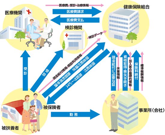 健保のサービスと取得される情報：図